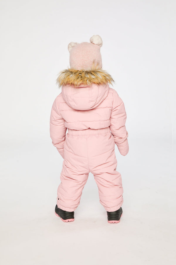Baby Original One Piece Puffy Snowsuit With Removable Mittens And Boots Pale Dusty Pink - J10B702_06220