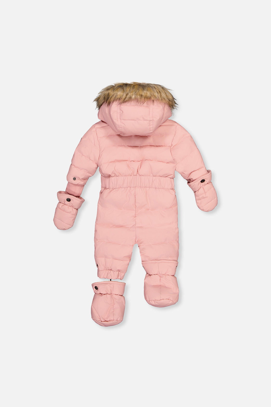 Baby Original One Piece Puffy Snowsuit With Removable Mittens And Boots Pale Dusty Pink - J10B702_06220