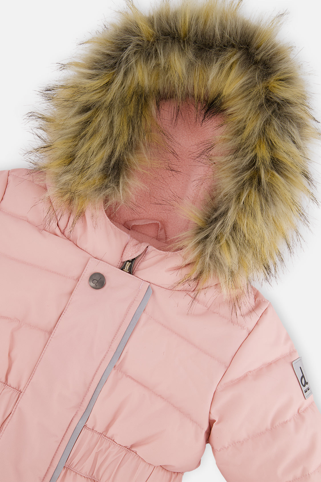 Baby Original One Piece Puffy Snowsuit With Removable Mittens And Boots Pale Dusty Pink - J10B702_06220