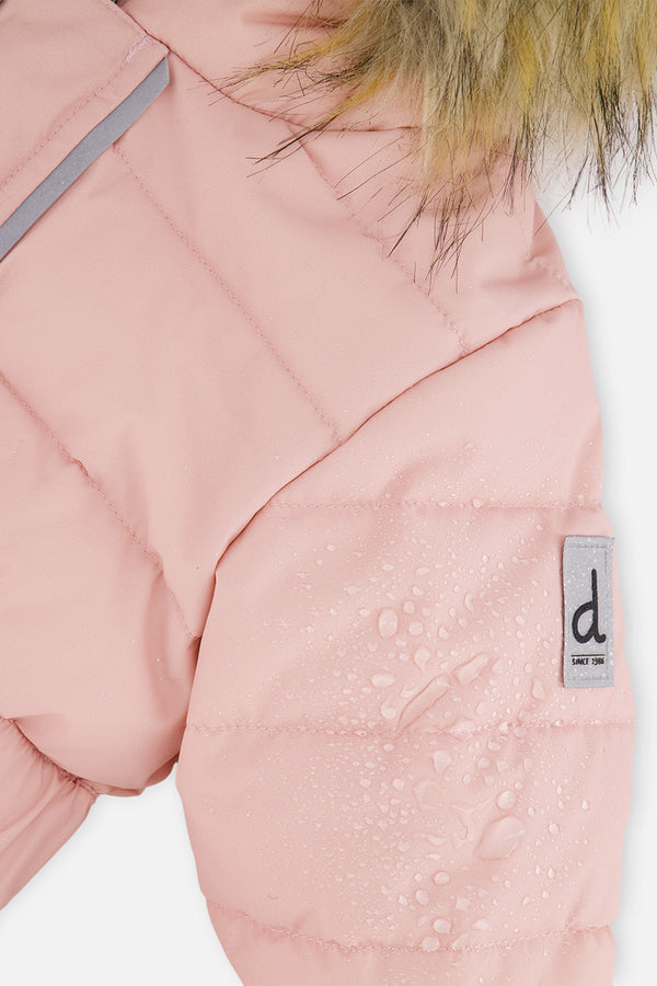 Baby Original One Piece Puffy Snowsuit With Removable Mittens And Boots Pale Dusty Pink - J10B702_06220