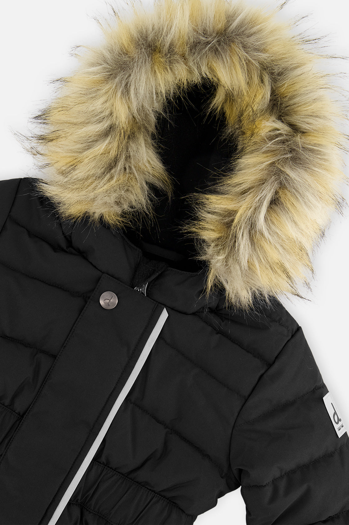 Baby Original One Piece Puffy Snowsuit With Removable Mittens And Boots Black - J10B702_09990