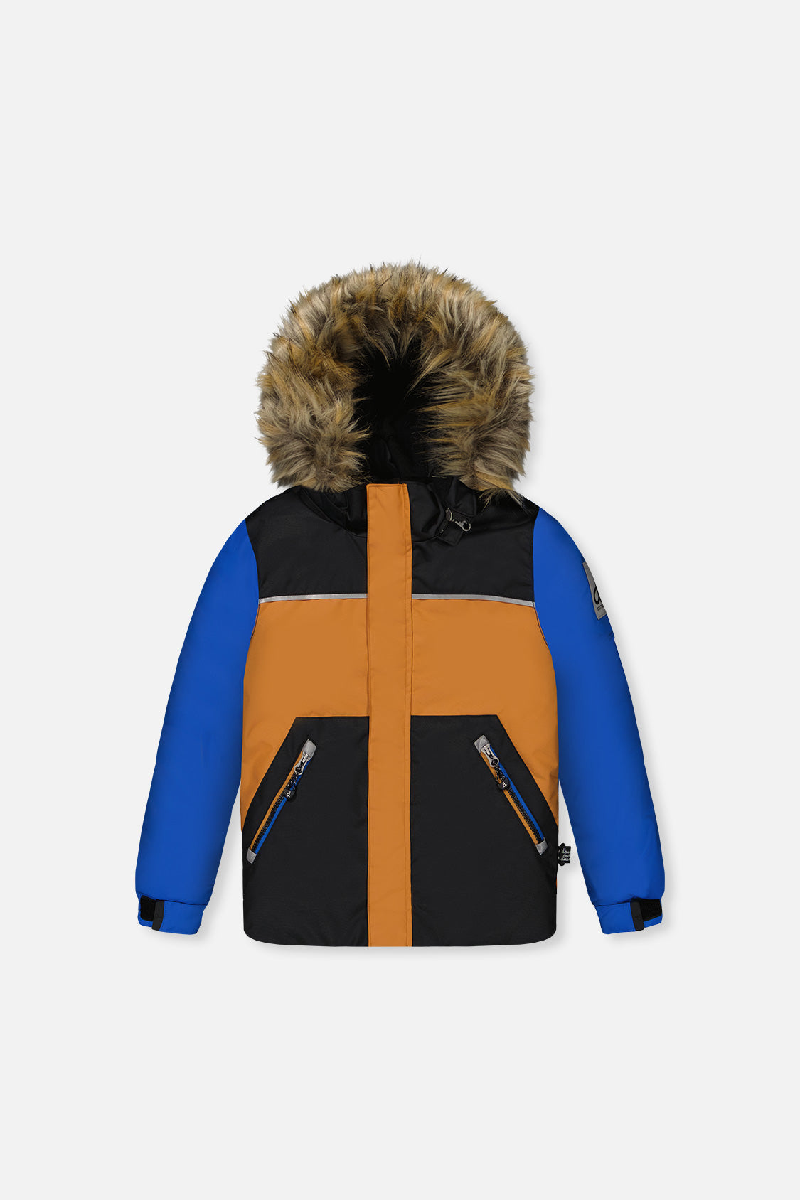 Two Piece Discover Snowsuit Black Brown And Blue - J10DB40_09990