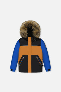 Two Piece Discover Snowsuit Black Brown And Blue - J10DB40_09990