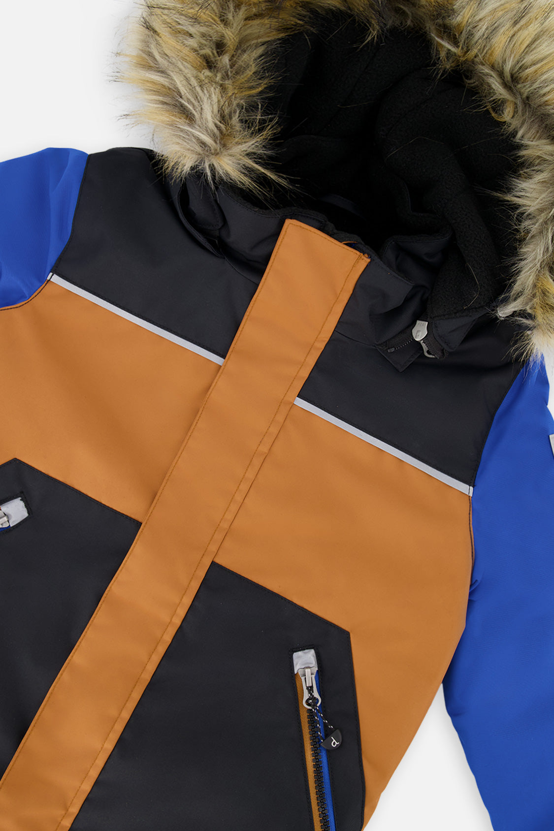 Two Piece Discover Snowsuit Black Brown And Blue - J10DB40_09990