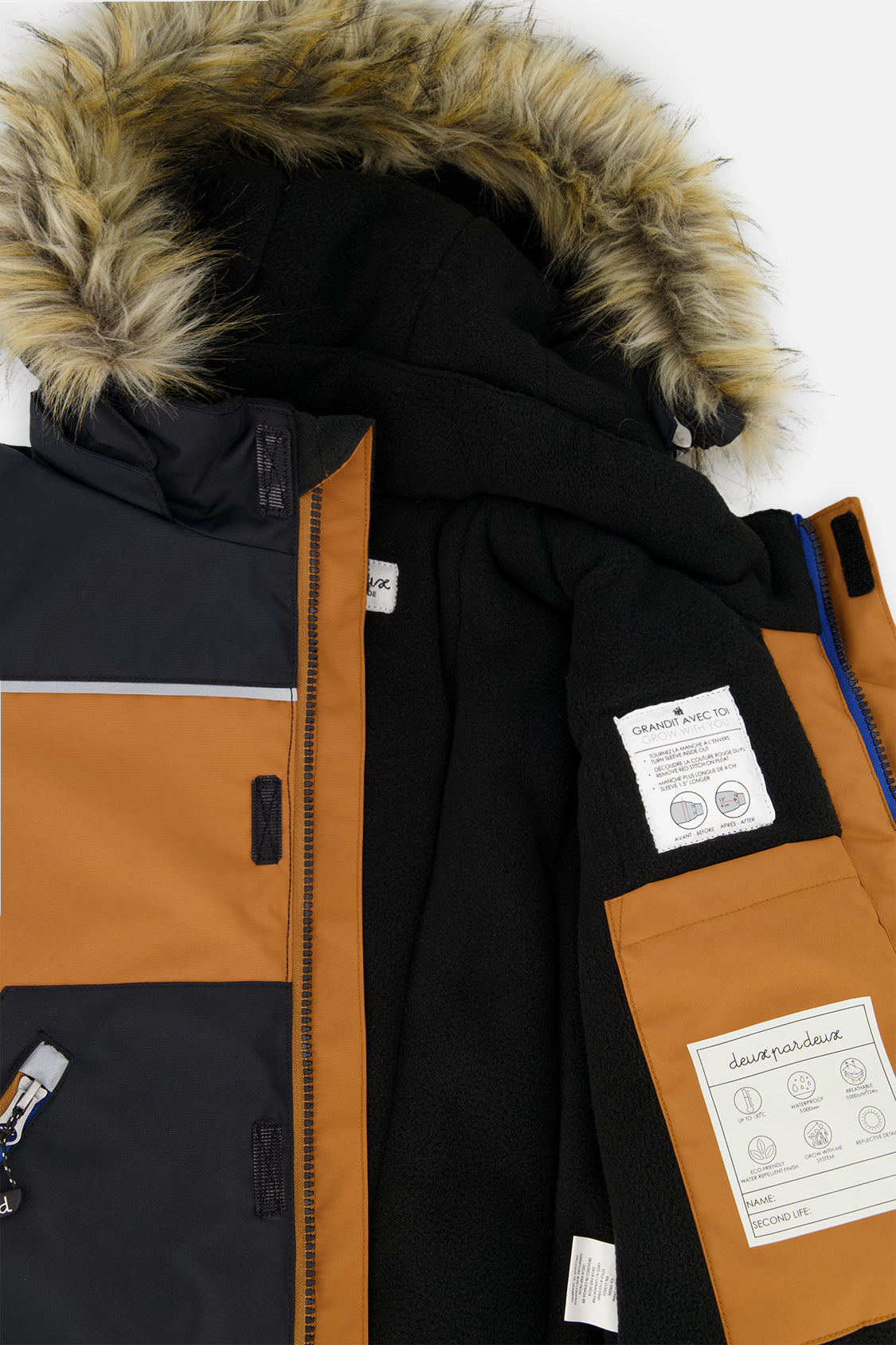 Two Piece Discover Snowsuit Black Brown And Blue - J10DB40_09990