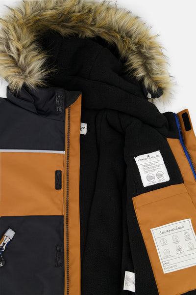 Two Piece Discover Snowsuit Black Brown And Blue - J10DB40_09990