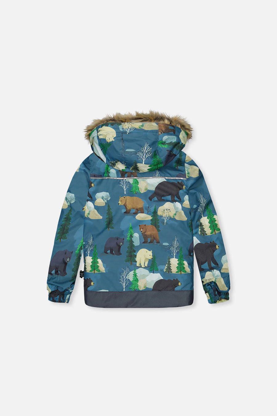 Two Piece Discover Snowsuit Blue Bear Print - J10DB40_1J052