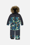 Kids One Piece Discover Snowsuit Blue Bear Print - J10DB77_1J052
