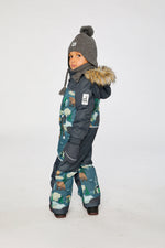 Kids One Piece Discover Snowsuit Blue Bear Print - J10DB77_1J052