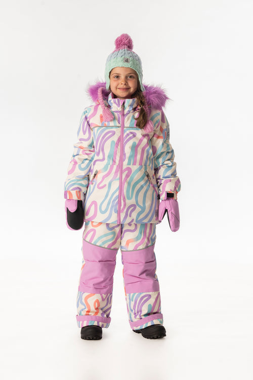 Two Piece Discover Snowsuit Multicolored Line Print