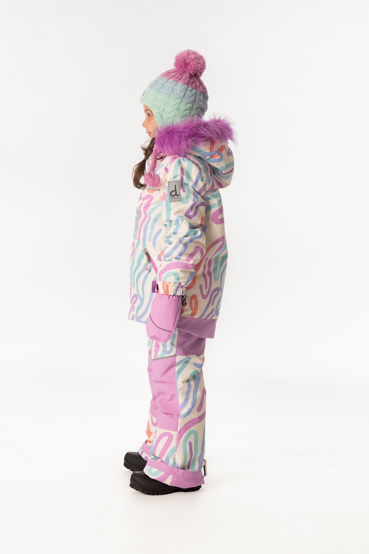 Two Piece Discover Snowsuit Multicolored Line Print