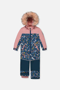 Kids One Piece Discover Snowsuit Blue And Pink Unicorn Print - J10DG70_1J016