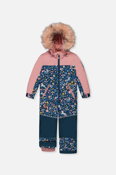 Kids One Piece Discover Snowsuit Blue And Pink Unicorn Print - J10DG70_1J016