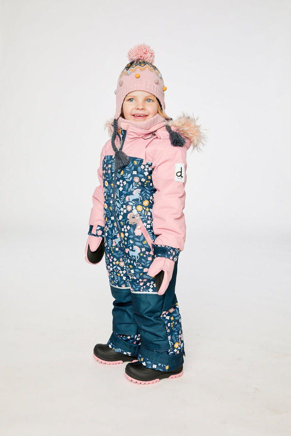Kids One Piece Discover Snowsuit Blue And Pink Unicorn Print - J10DG70_1J016