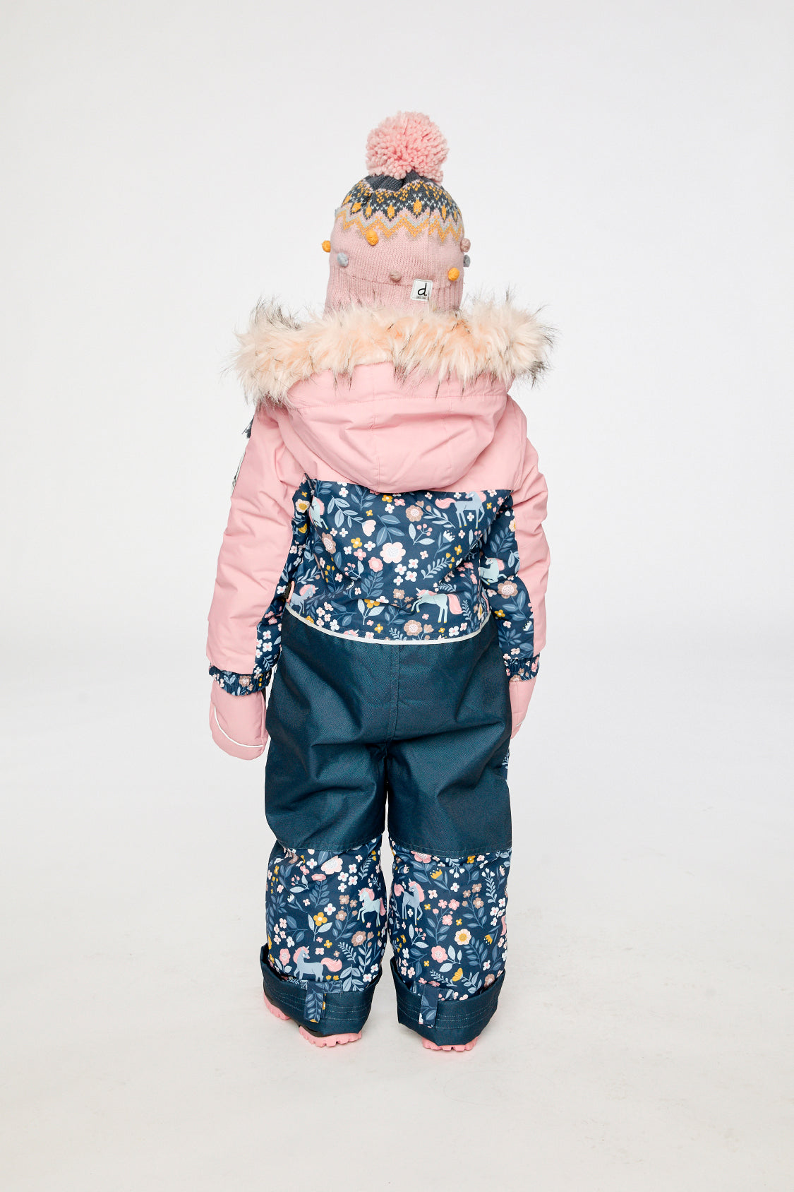 Kids One Piece Discover Snowsuit Blue And Pink Unicorn Print - J10DG70_1J016