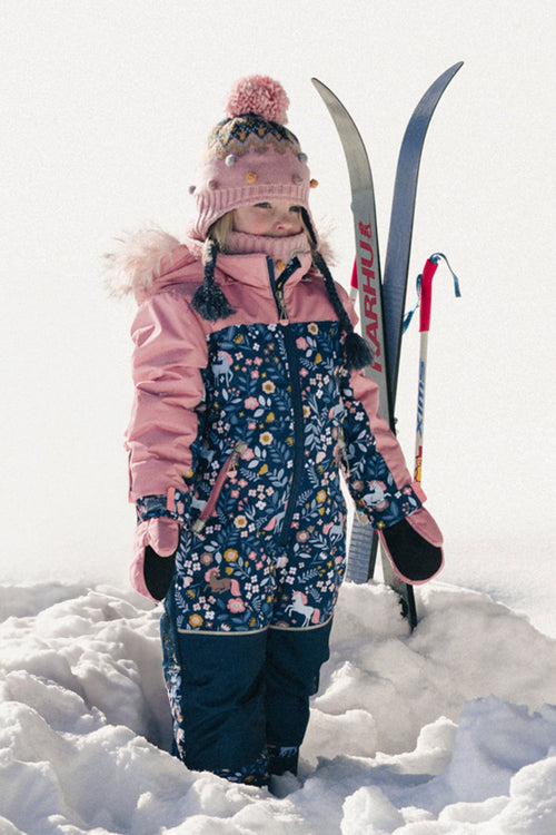 Kids One Piece Discover Snowsuit Blue And Pink Unicorn Print - J10DG70_1J016