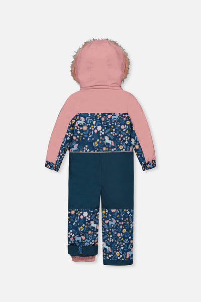Kids One Piece Discover Snowsuit Blue And Pink Unicorn Print - J10DG70_1J016