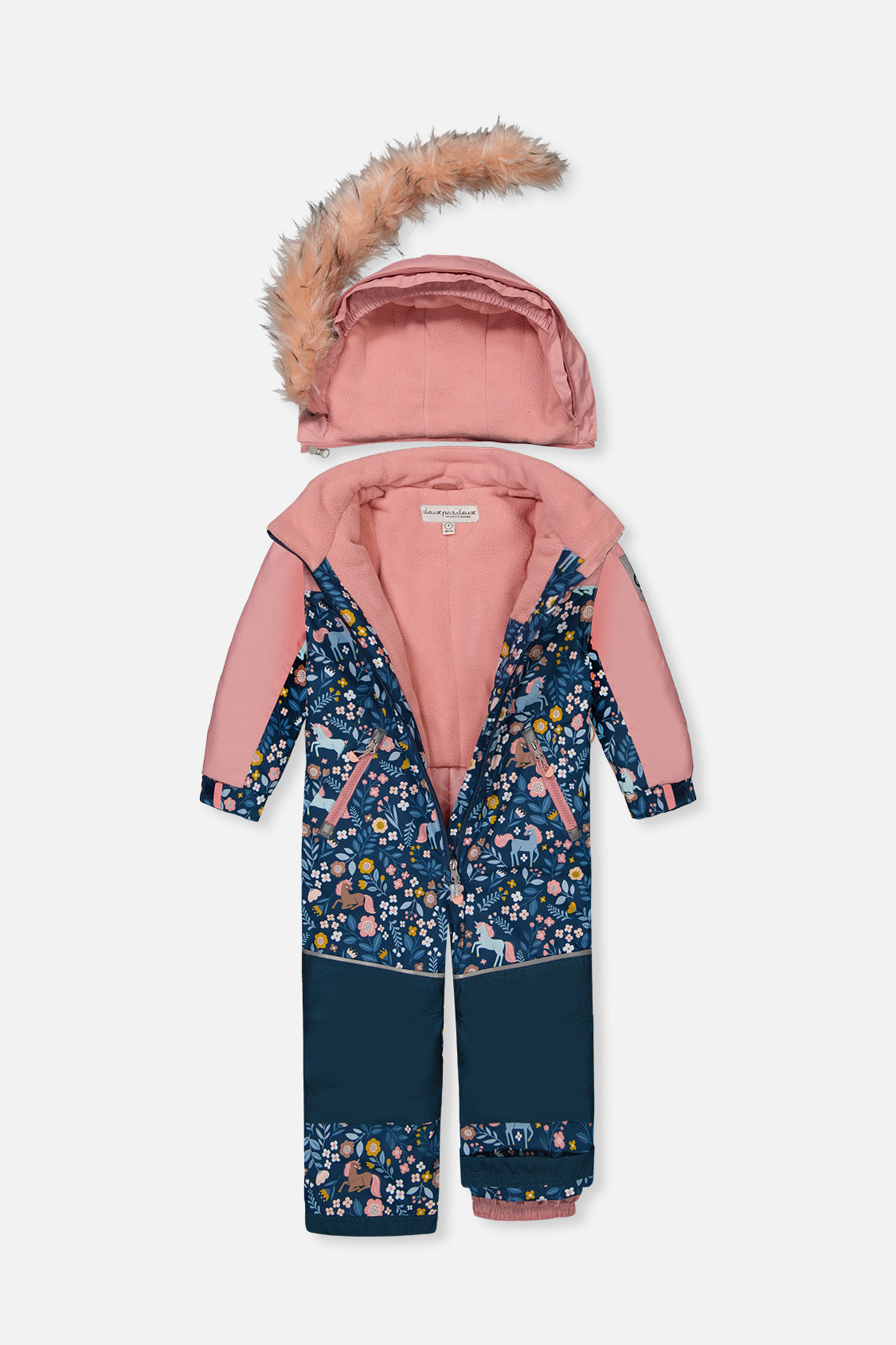 Kids One Piece Discover Snowsuit Blue And Pink Unicorn Print - J10DG70_1J016