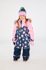Kids One Piece Discover Snowsuit Blue Floral Print - J10DG70_1J018
