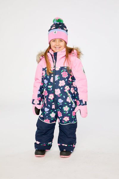 Kids One Piece Discover Snowsuit Blue Floral Print - J10DG70_1J018