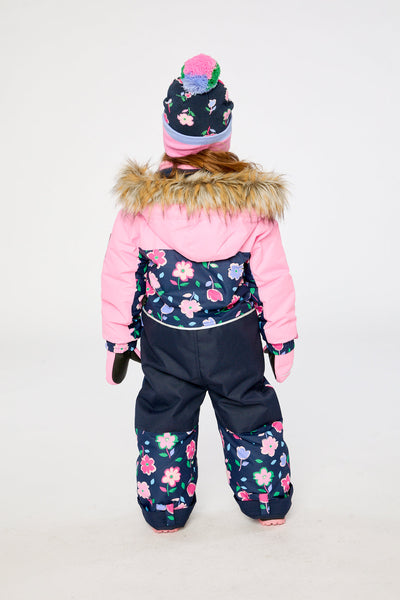 Kids One Piece Discover Snowsuit Blue Floral Print - J10DG70_1J018