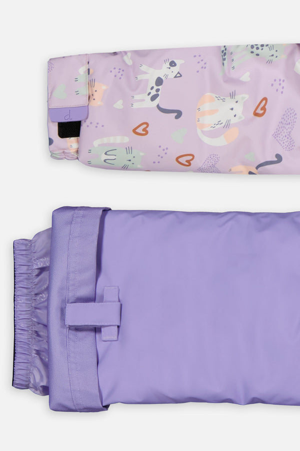 Two Piece Discover Snowsuit Purple Printed Cats - J10DG80_1J015
