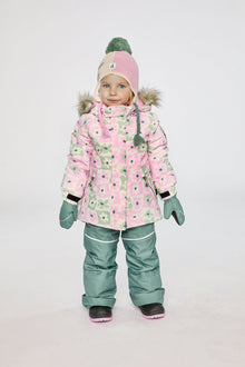 Two Piece Discover Snowsuit White With Retro Pink Print - J10DG80_1J017