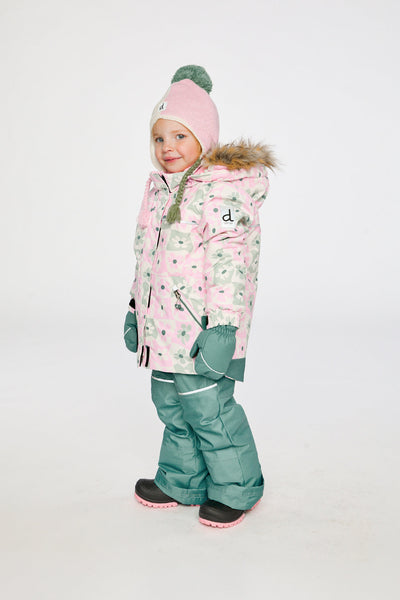 Two Piece Discover Snowsuit White With Retro Pink Print - J10DG80_1J017