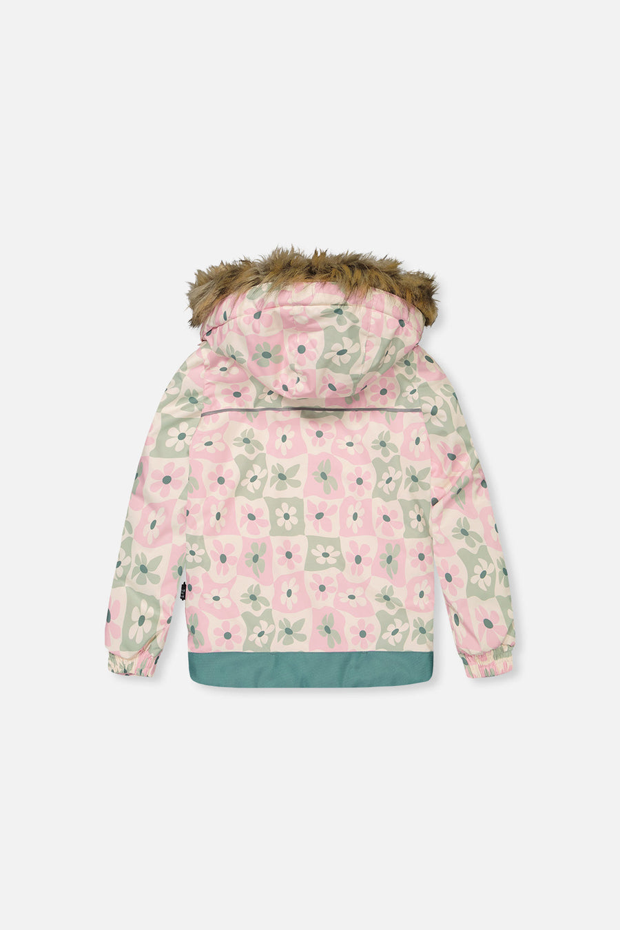 Two Piece Discover Snowsuit White With Retro Pink Print - J10DG80_1J017