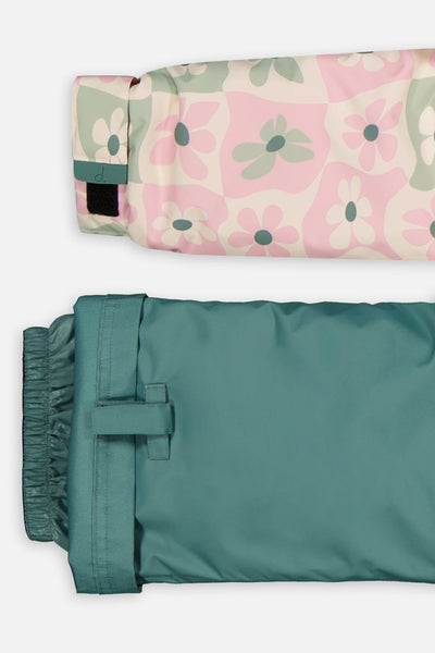 Two Piece Discover Snowsuit White With Retro Pink Print - J10DG80_1J017