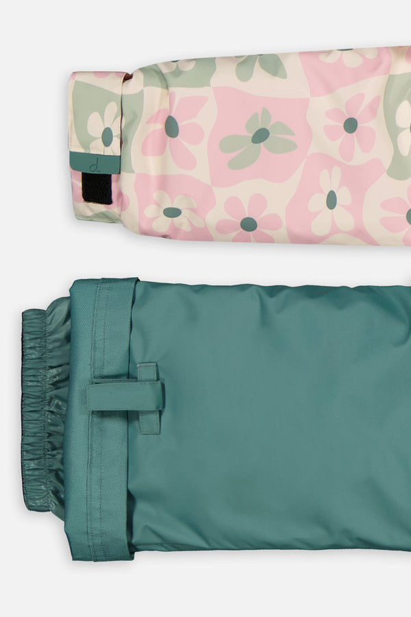Two Piece Discover Snowsuit White With Retro Pink Print - J10DG80_1J017