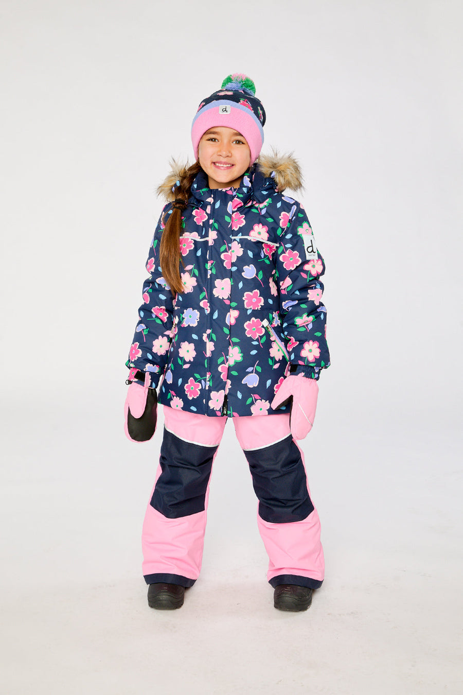 Two Piece Discover Snowsuit Blue Floral Print - J10DG80_1J018