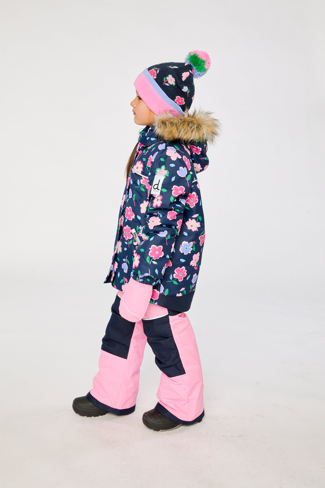 Two Piece Discover Snowsuit Blue Floral Print - J10DG80_1J018