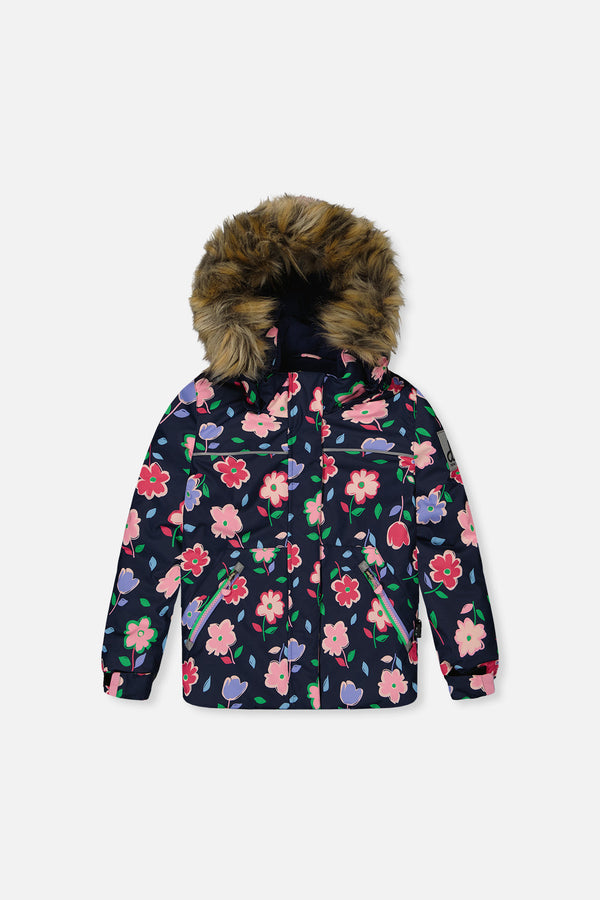 Two Piece Discover Snowsuit Blue Floral Print - J10DG80_1J018