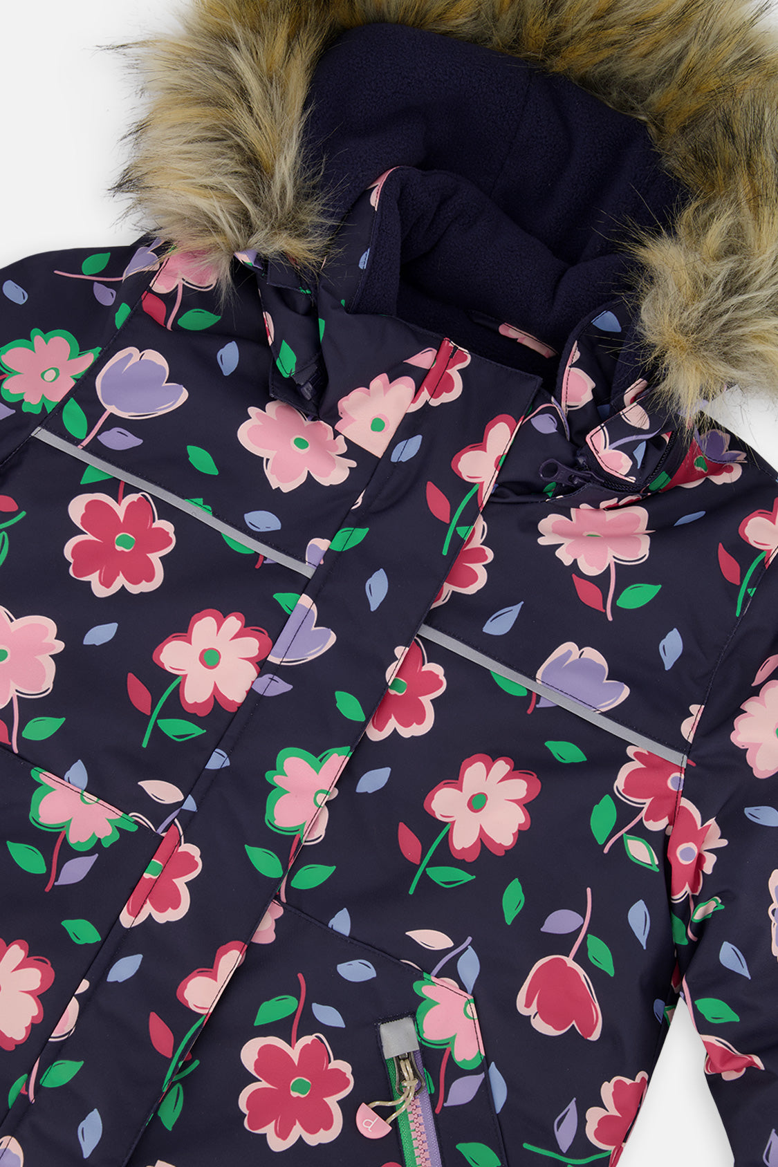 Two Piece Discover Snowsuit Blue Floral Print - J10DG80_1J018