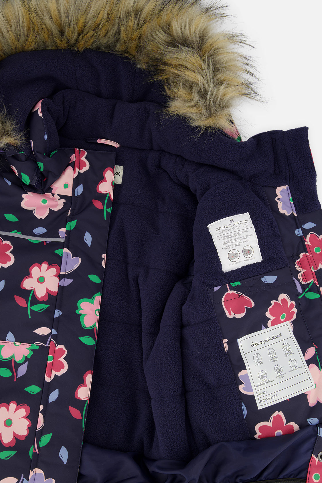 Two Piece Discover Snowsuit Blue Floral Print - J10DG80_1J018