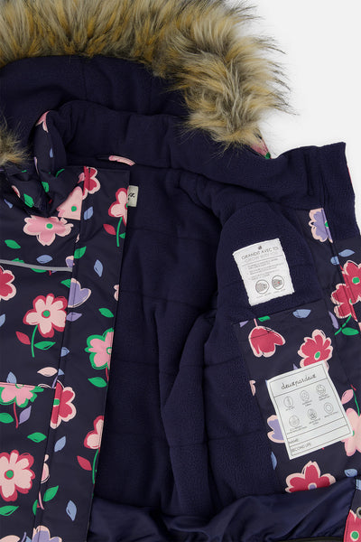 Two Piece Discover Snowsuit Blue Floral Print - J10DG80_1J018