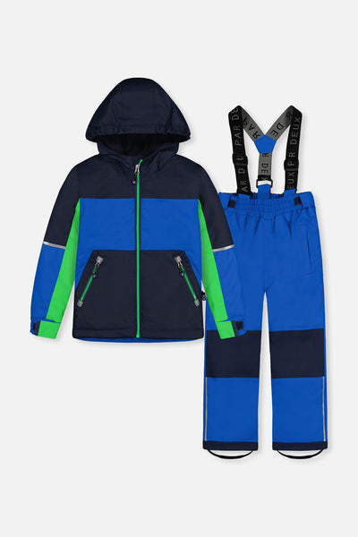 Light Weight Two Piece Chill Snowsuit Royal Blue And Green