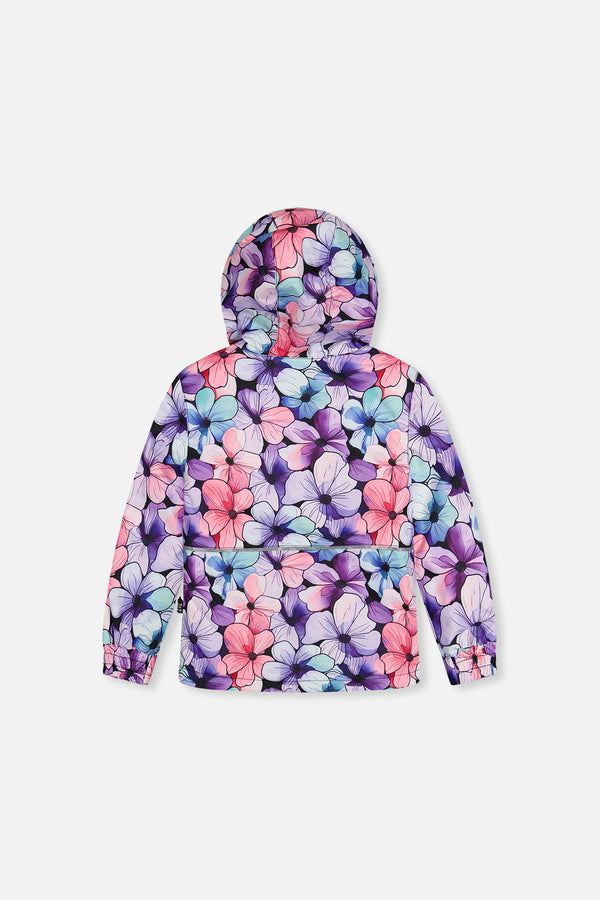 Leichter zweiteiliger Chill-Schneeanzug mit lila Blumenmuster