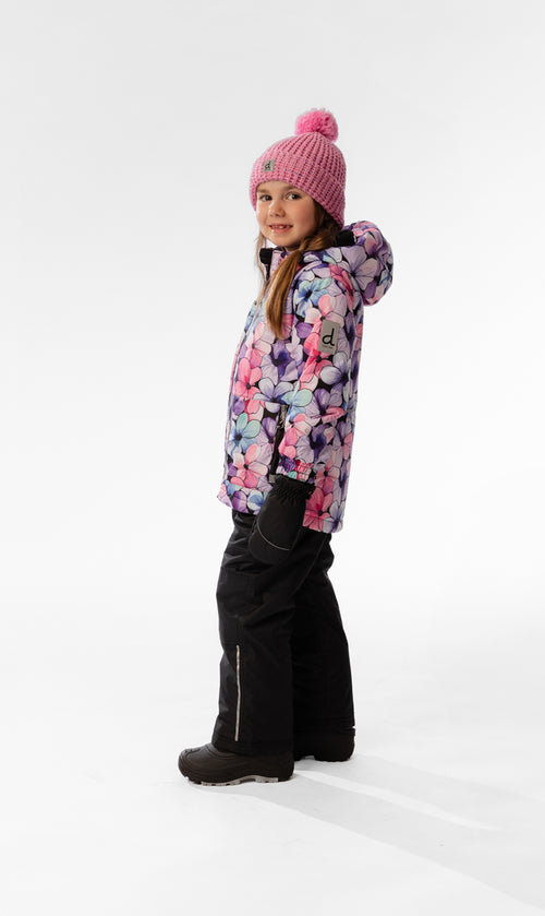 Light Weight Two Piece Chill Snowsuit Purple Floral Print