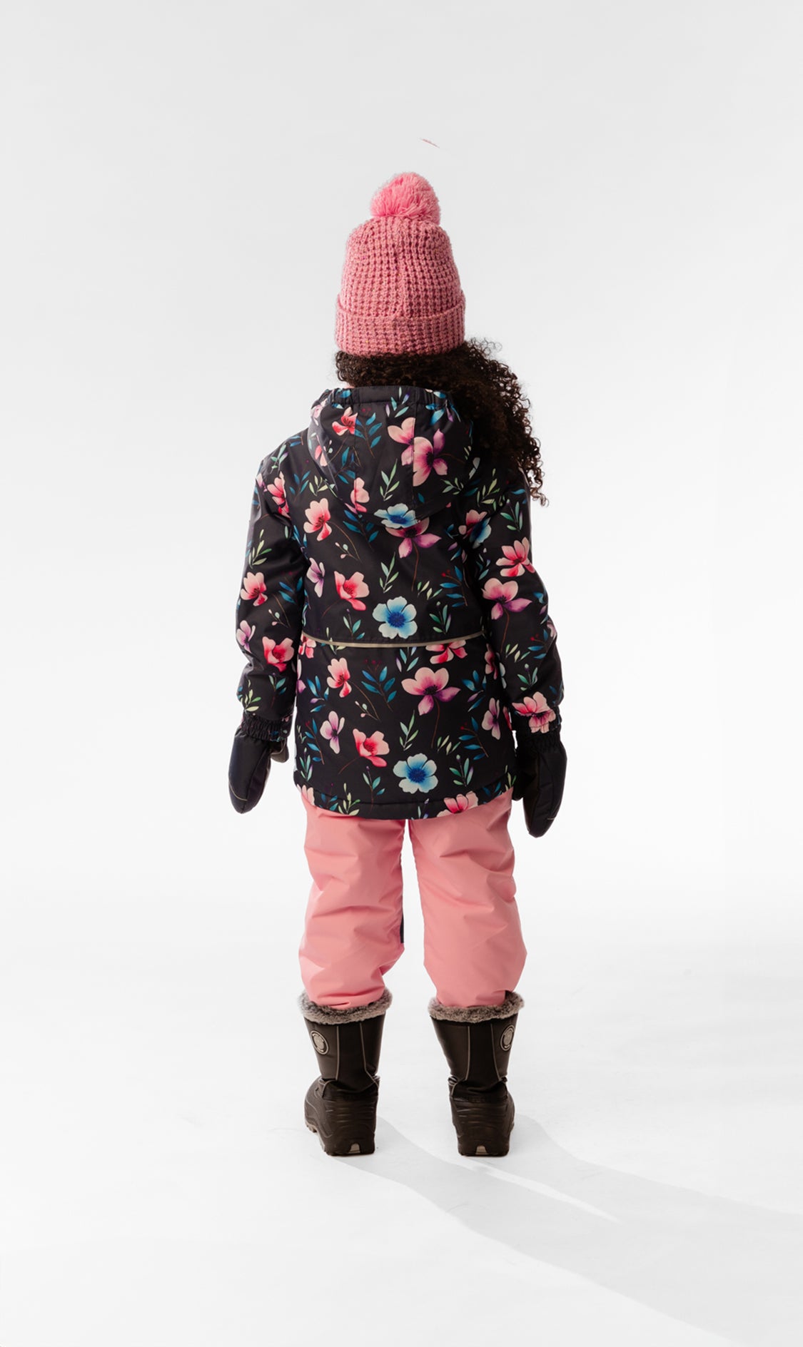 Leichter zweiteiliger Chill-Schneeanzug mit blauem Blumenmuster