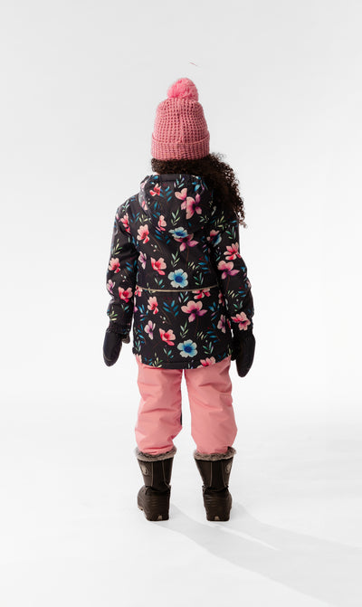Leichter zweiteiliger Chill-Schneeanzug mit blauem Blumenmuster
