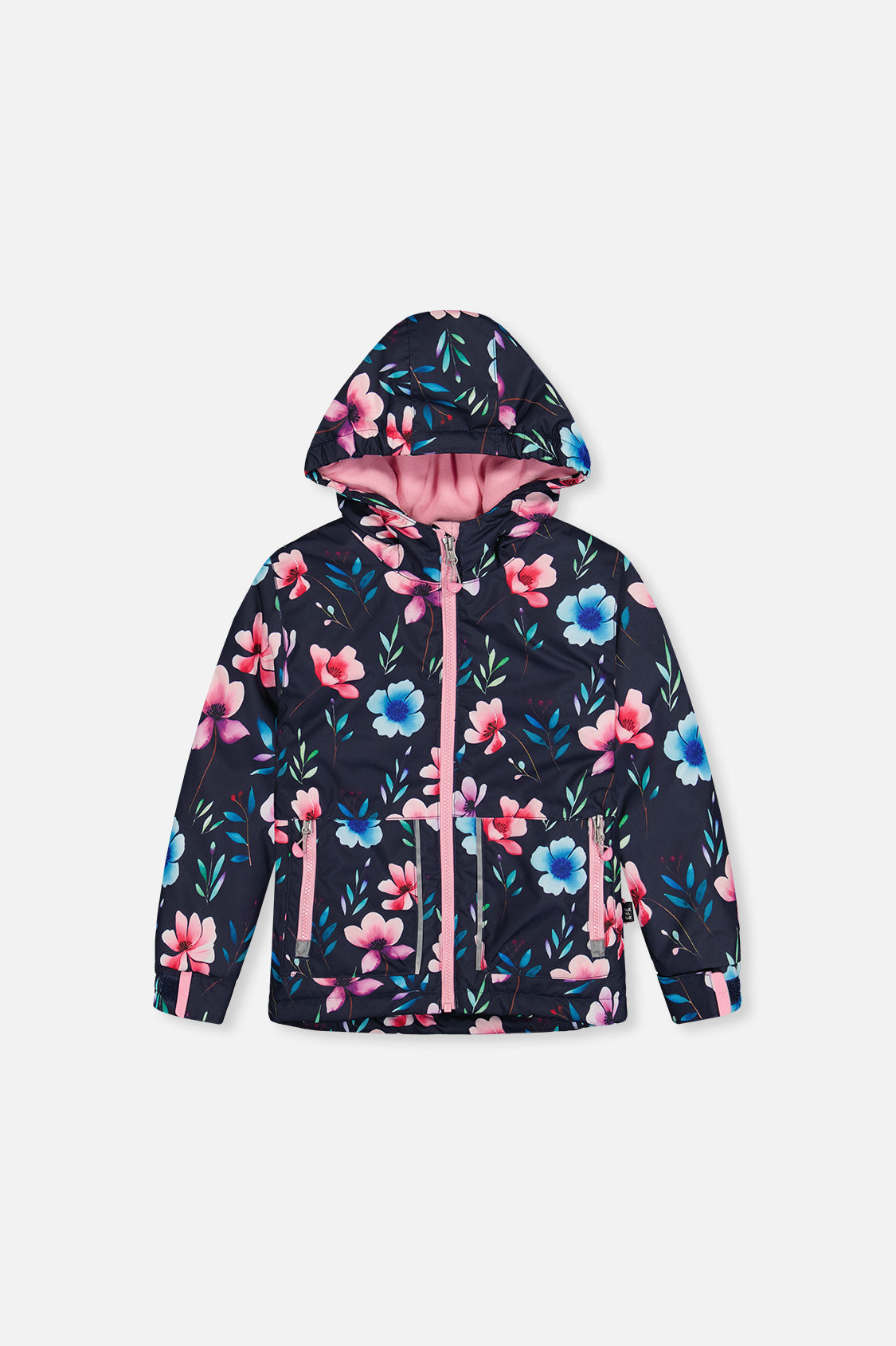 Leichter zweiteiliger Chill-Schneeanzug mit blauem Blumenmuster