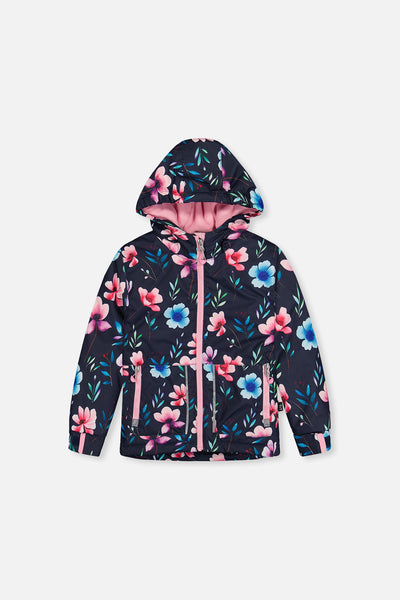 Leichter zweiteiliger Chill-Schneeanzug mit blauem Blumenmuster