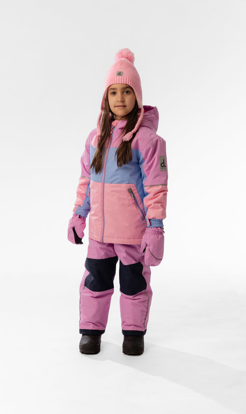 Light Weight Two Piece Chill Snowsuit Pink Blue And Mauve