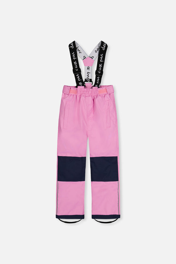 Leichter zweiteiliger Chill-Schneeanzug in Rosa, Blau und Mauve