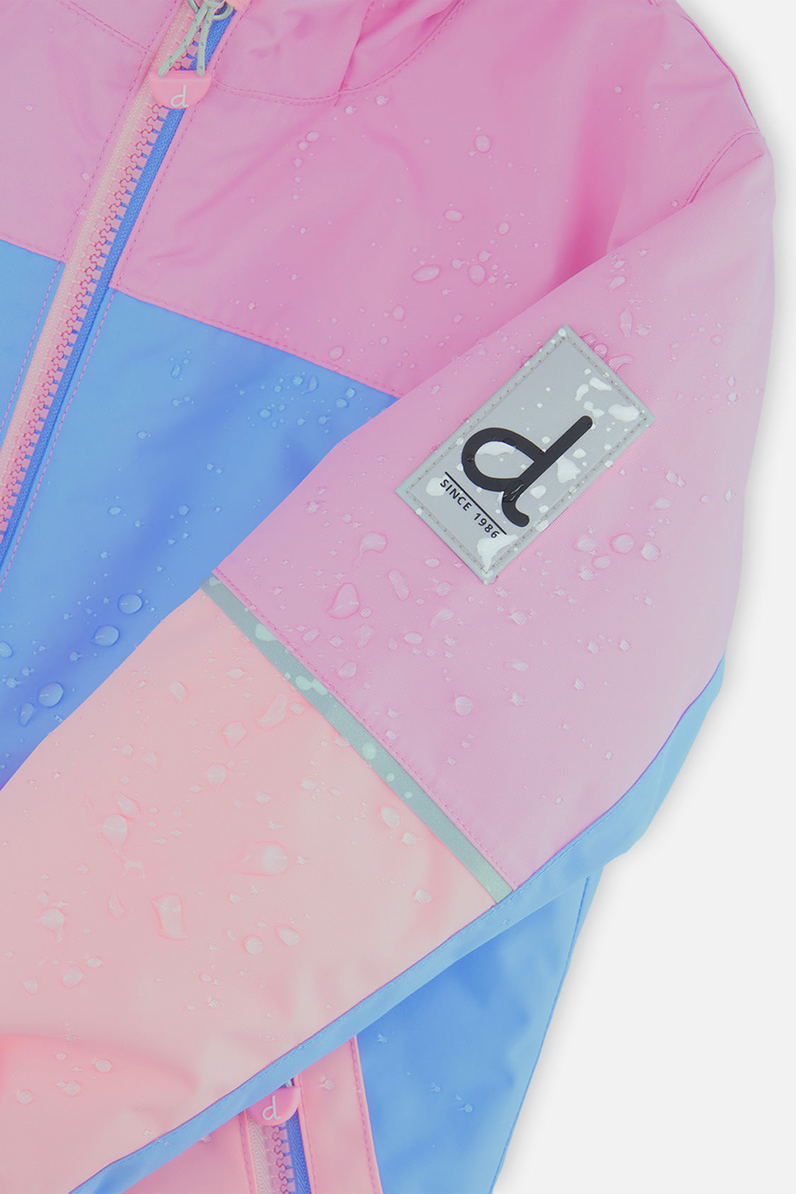 Leichter zweiteiliger Chill-Schneeanzug in Rosa, Blau und Mauve