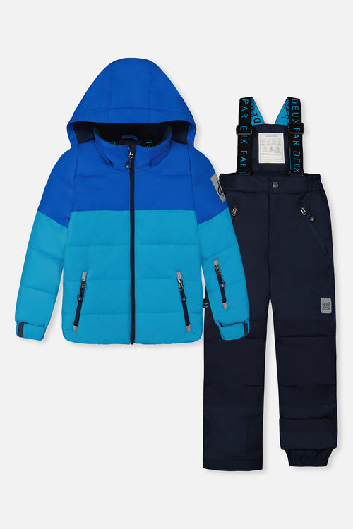 Habit de neige deux pièces PLAY bleu clair et foncé avec pantalon bleu marine