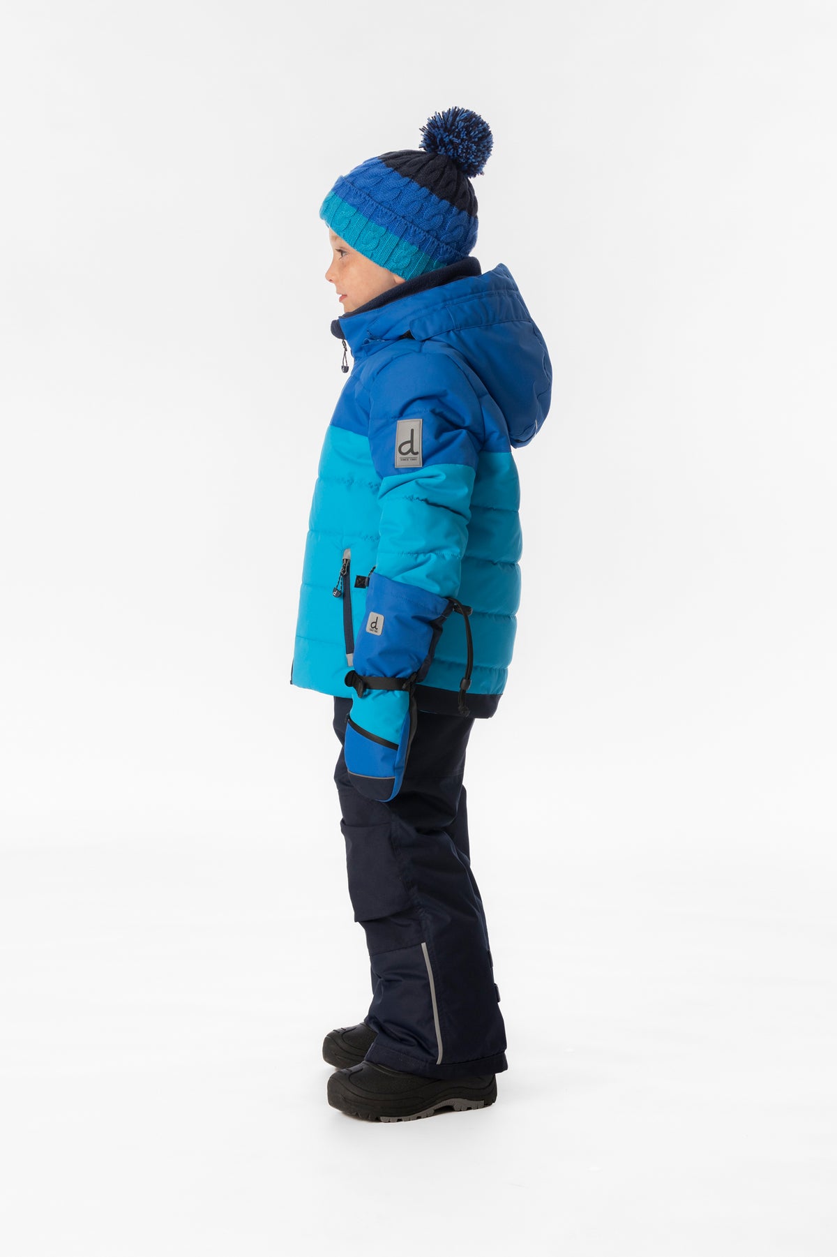 Two Piece Play Snowsuit Light And Dark Blue With Navy Pants