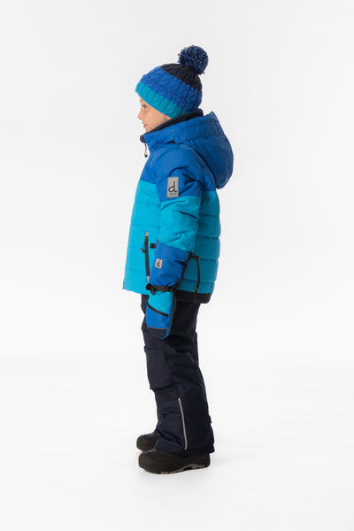 Two Piece Play Snowsuit Light And Dark Blue With Navy Pants